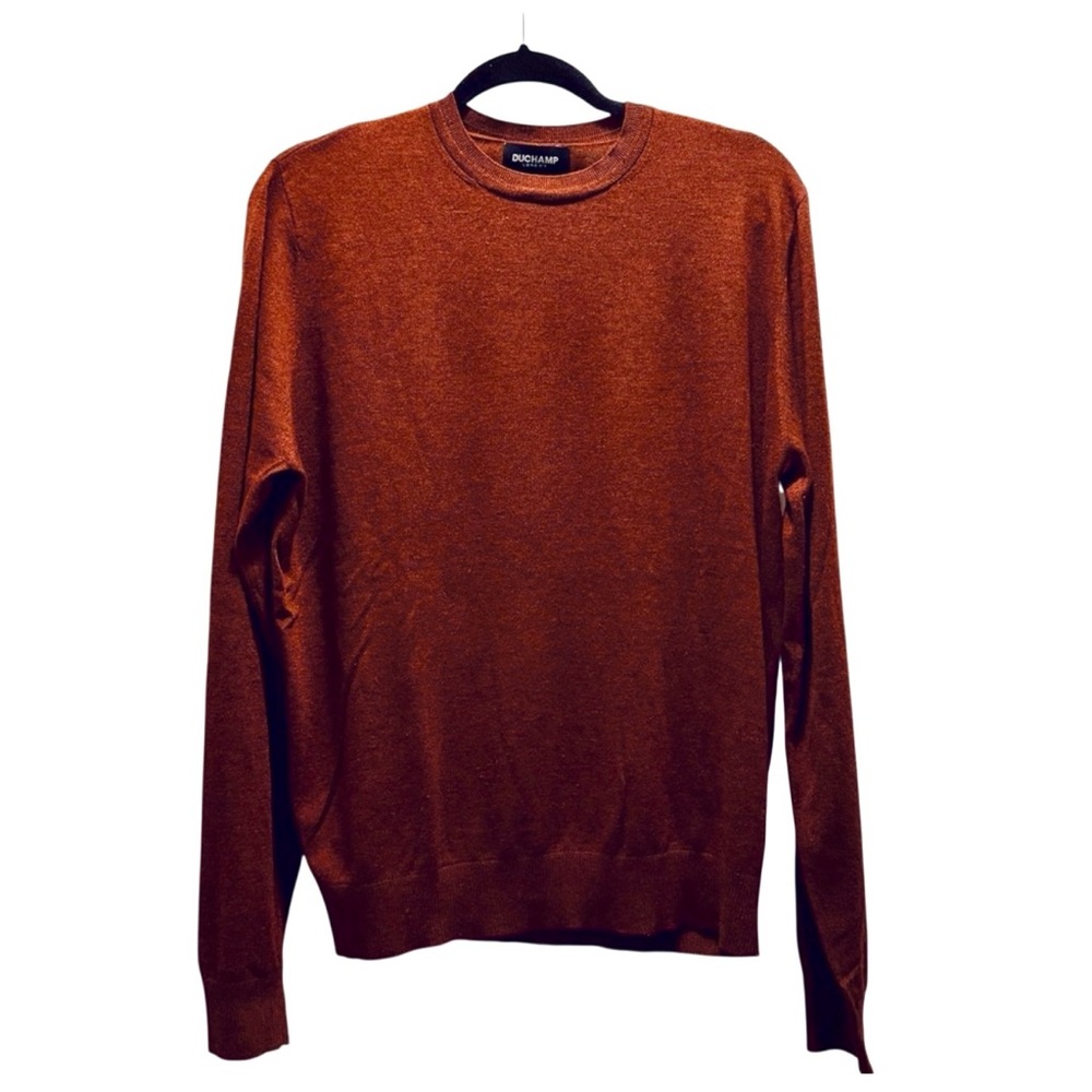 Duchamp London - Men’s Rust Brown Crewneck Sweater – Size Medium